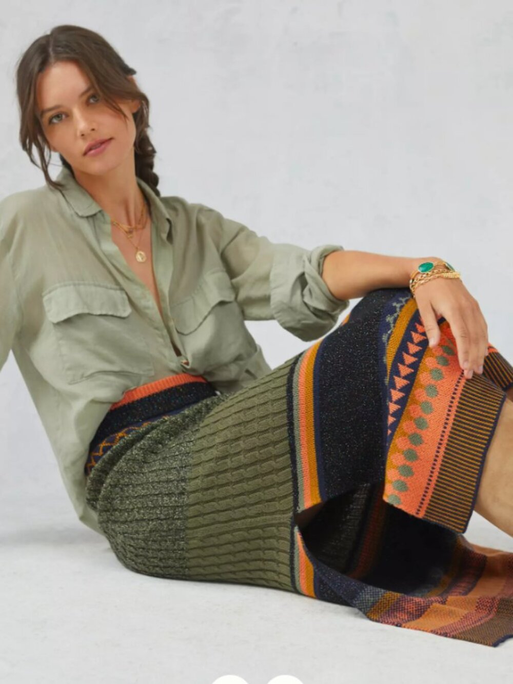 Anthropologie Bl^nk Slim Knit Midi Skirt